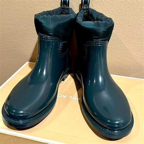 michael kors blakely racing green|Blakely Logo Tape PVC and Nylon Rain Boot .